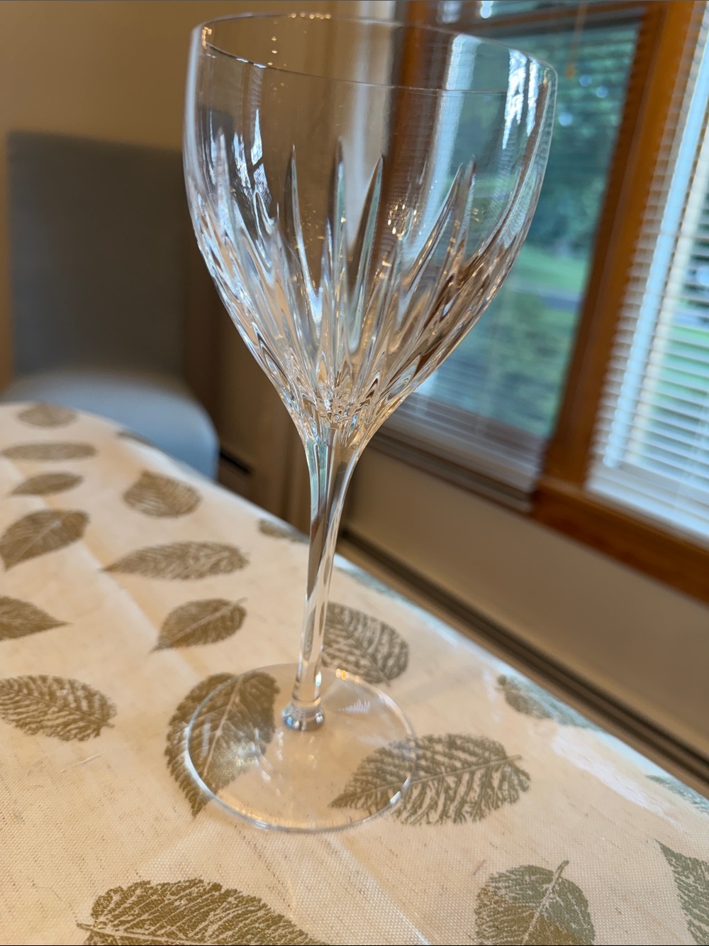 Reed and Barton SoHo Crystal water goblet/Glass blown glass Stemmed Goblet